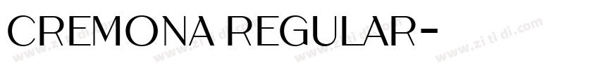 Cremona Regular字体转换